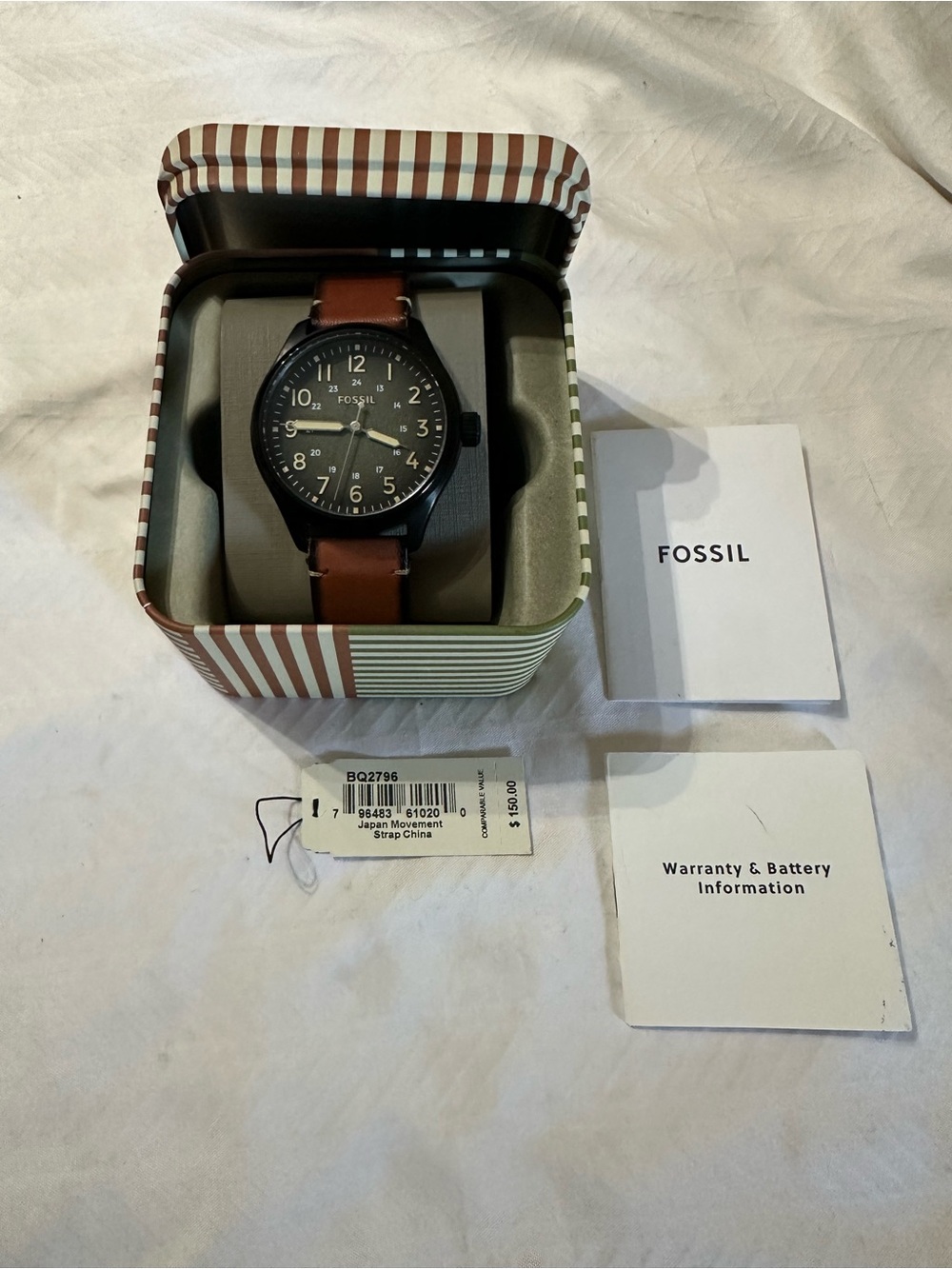 NWT Fossil BW2796 Easton Watch